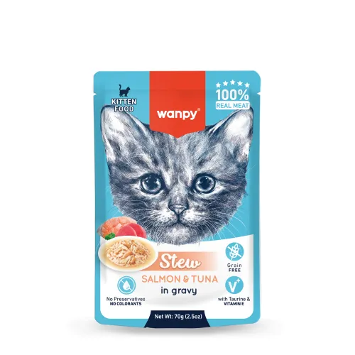 Wanpy Stew in Gravy - Tuna & Salmon (Kitten)