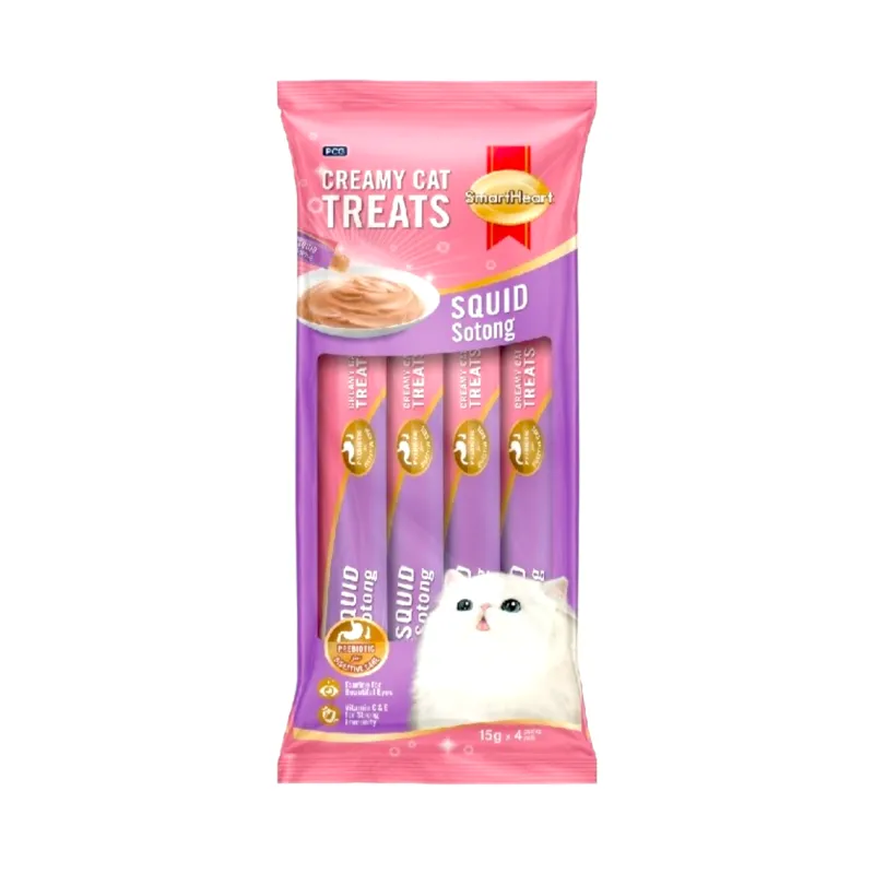 Smart Heart Creamy Treat - Squid Sotong
