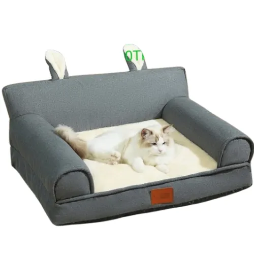 Premium Sofa Shape Comfortable & Washable Pet Cat Bed
