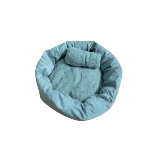 Round Pet Bed With Pillow