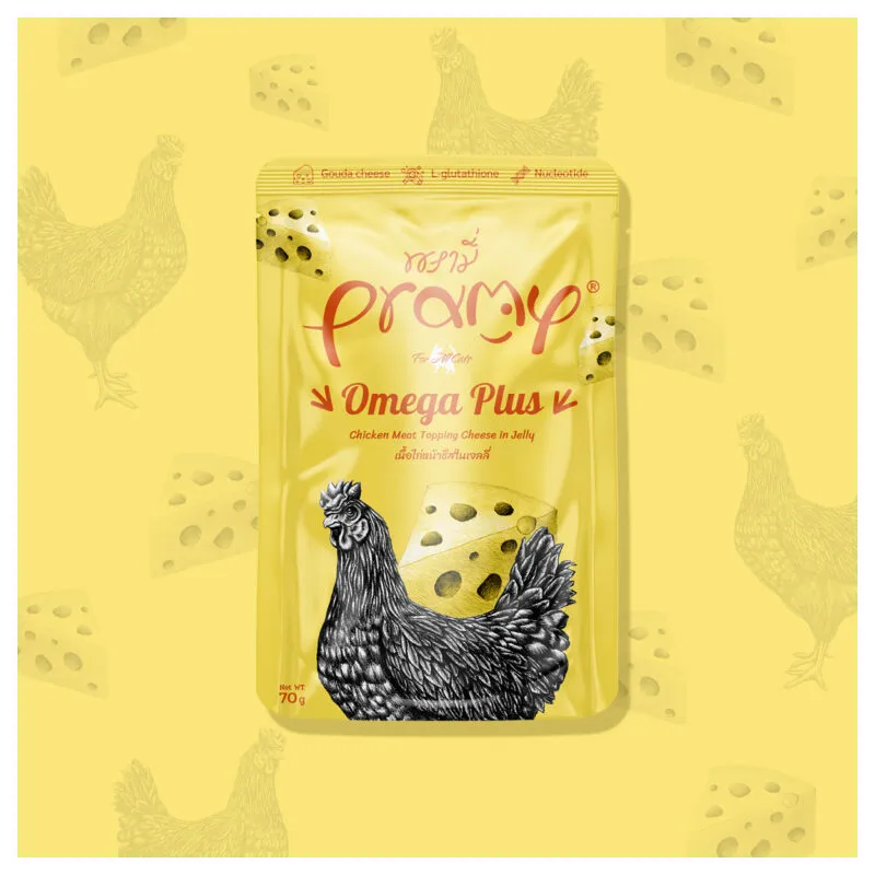 Pramy Omega Plus - Chicken Topping Cheese in Jelly