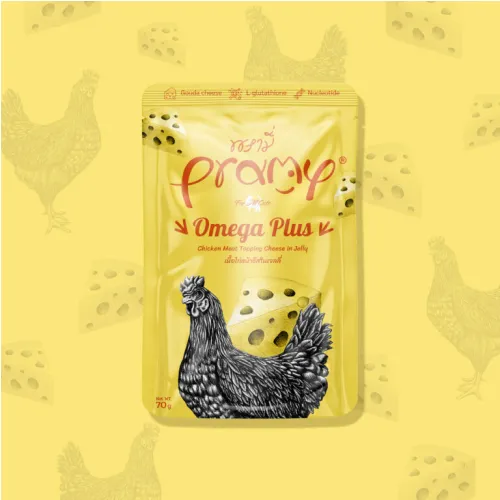 Pramy Omega Plus - Chicken Topping Cheese in Jelly
