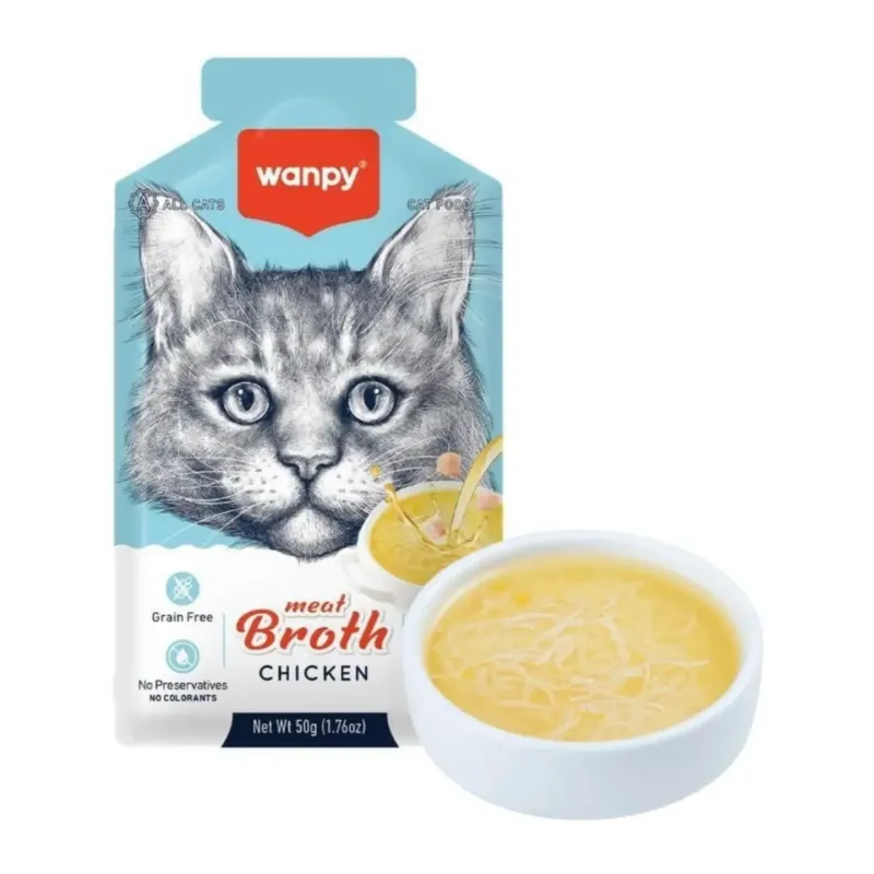 Wanpy Meat Broth Chicken for Cats 50g