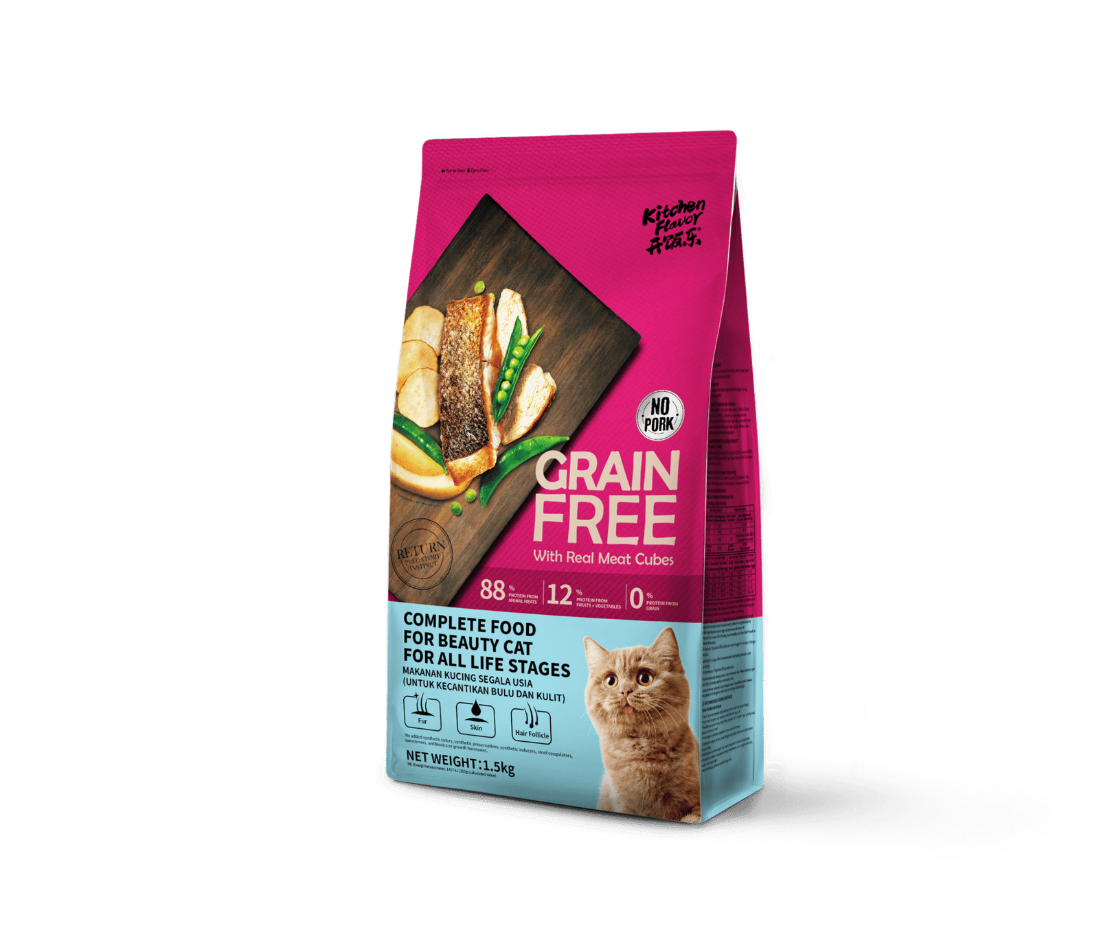 Kitchen Flavour Grain Free Complete Beauty Cat for All life Stages Kitchen Flavour Grain Free Complete Beauty Cat for All life Stages - Image 1
