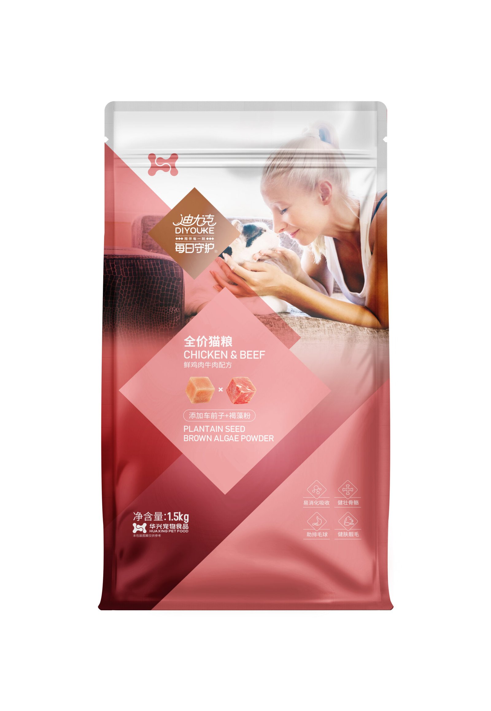 Diyouke Chicken & Beef 1.5kg Diyouke Premium Cat Food Chicken & Beef (All Life Stage) - Image 1